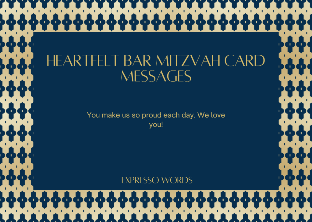 Heartfelt Bar Mitzvah Card Messages